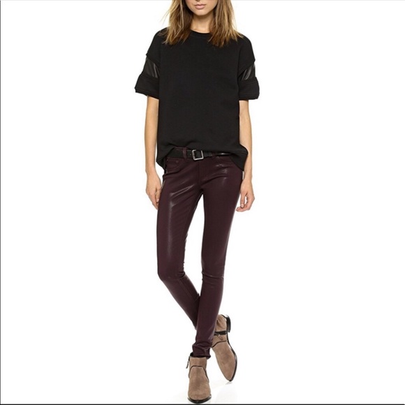 rag & bone Denim - Rag & bone coated wine skinny jean legging